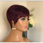 Hair Wig Pixie Cut Short Hair - Burgundy
